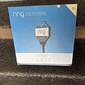 Ring Solar Security Sign Solar Powered Security Illuminated Sign NEW